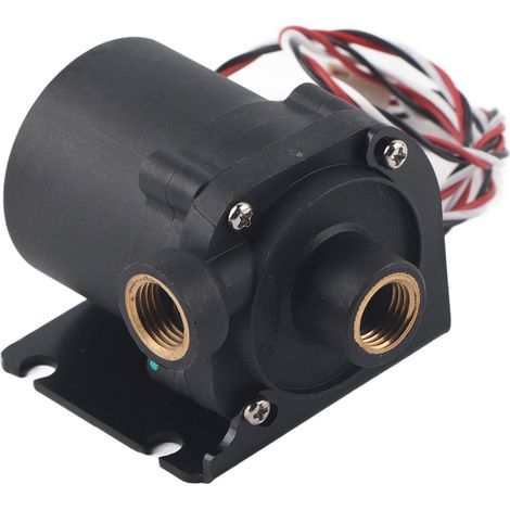 Mini pompe à eau G1/4 pouces pour ordinateur, pompe de refroidissement à eau sans balais DC avec ligne de vitesse, sortie d'eau gauche (1/5)
