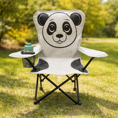 Kinder Anglersessel mit Getränkehalter Panda-MCM1000-hellgrau-panda (1/5)