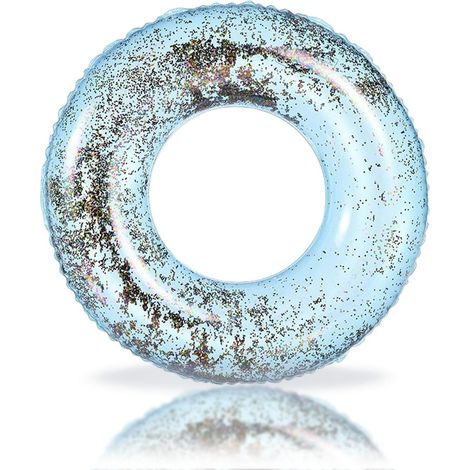 90 cm großer, aufblasbarer Pailletten-Schwimmring für Kinder und Erwachsene, aufblasbarer Schwimmring aus PVC für Teenager, ideal für Sommerpartys am Strand und im Pool. (1/4)