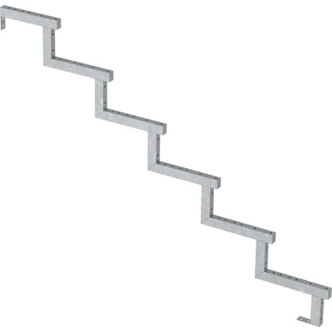 Plus Stahltreppenwange verzinkt 17 cm Stufenhöhe mit Beschlag Wangentreppe (1/3)