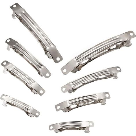 80 fermagli per capelli in metallo stile francese, neutri, misura 4, lunghezza 40/50/60/80 mm, platino, adatti per accessori per capelli fai da te.