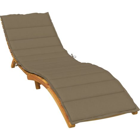 Coussin pour chaise longue taupe mélangé en polyester 200 x 70 x 4 cm - PANGIVO (1/5)