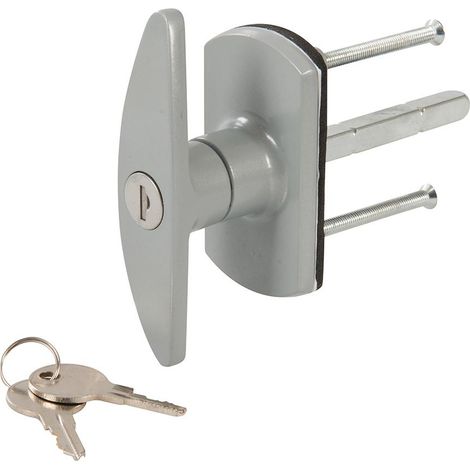Poignée de verrouillage pour porte de garage 75 mm, carré (1/2)