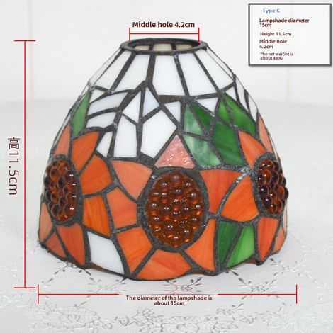 Paralumi in vetro colorato all'ingrosso, accessori per lampadari e ventilatori da soffitto, manuale di saldatura, materiali per paralumi, portalampada E27 (Sezione C) (1/5)