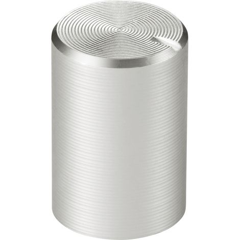 TRU COMPONENTS TC-11613900 Tête de bouton rotatif avec marquage argent (Ø x H) 10 mm x 15 mm alumini
