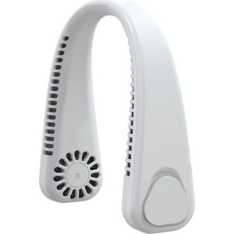 Ventilateur de cou portable sans pales USB - Rechargeable Léger et compact - Randonnée et voyages - Boîte blanche [F200] (1/5)