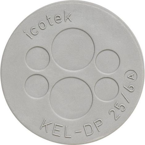 N/A Icotek KEL-DP 50/35 43556 Ø max. des bornes 5.2 mm Elastomère gris 1 pc(s) (1/2)