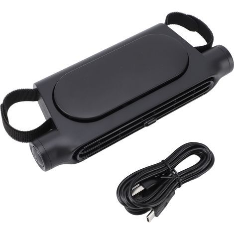 Ventilateur de siège auto USB multifonction, efficace et silencieux, sans pales, pour appui-tête arrière, avec fonction turbo, noir. (1/5)