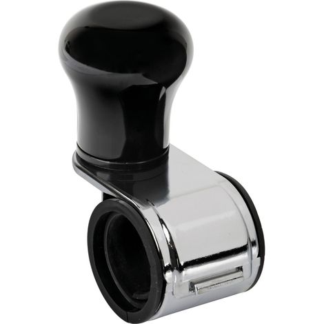Revolve, pomello volante in alluminio anodizzato nero, staffa cromata (1/5)