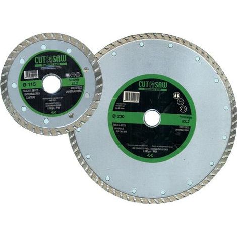Disco diamantato Cut-Saw Ø115 mm – Corona continua – Taglio universale senza flangia