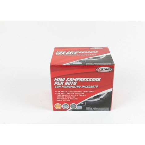 Mini compressore 12V 150 PSI per auto con manometro integrato (1/2)