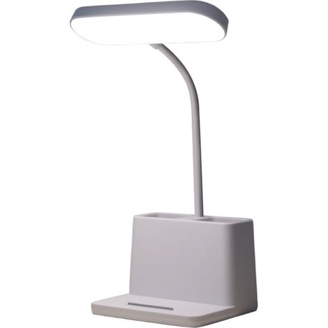 LED-Tischleuchte mit USB-Ladefunktion und Stifthalter für Studenten, ideal zum Lernen, Lesen und fürs Studentenwohnheim, mit intelligentem Augenschutz – KZQ