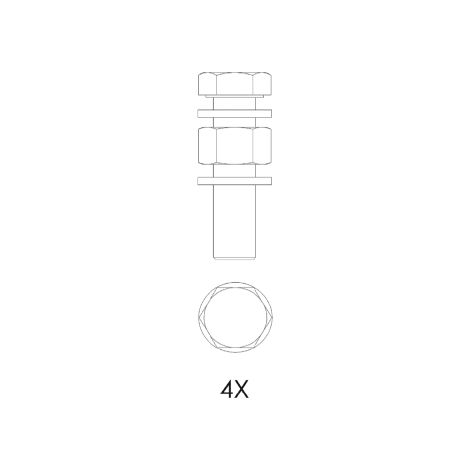 KESSEL-Schraubenset für Guss-Formteile DN 80/DN 100, M16x65