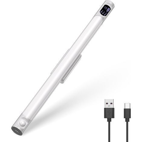 LED Cuisine Sous Meuble Sans Fil 64Led. 36cm 9000K Réglette Led Rechargeable USB. 2200mAh Lampe Placard Lumic Lampe Detecteur de Mouvement Adaptée Placard Escalier Couloir (1/5)
