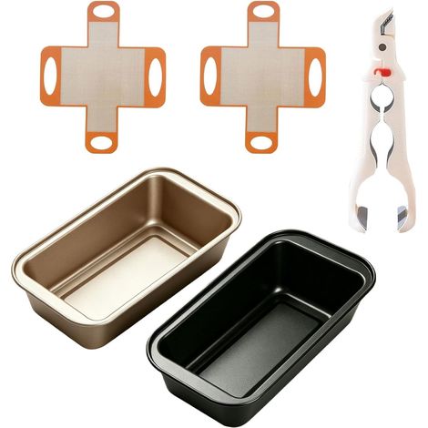 2er Pack Brotbackform Kasten antihaftend Silikon Backmatten Zubehör (1/5)