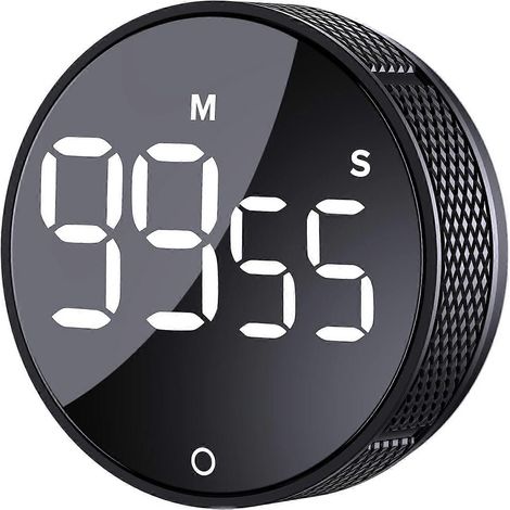 Minuteur de cuisine numérique, minuteur visuel à grand écran LED, minuteur magnétique pour la cuisine, le fitness, la pâtisserie et l'apprentissage en classe et en enseignement. (1/5)