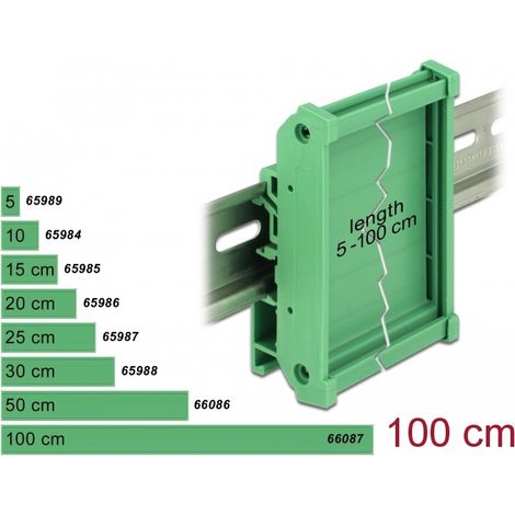 Delock Soporte de tablero para carril DIN de 100 cm de largo