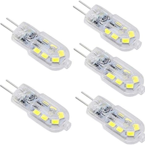 G4 LED 3W Ampoule, 200LM, AC/DC12V, Equivalent 25W Ampoule à Halogène, blanc 6000K, SMD 2835 LED ampoule 360 Angle de faisceau pour plafond intérieur cuisine éclairage,5 pièces