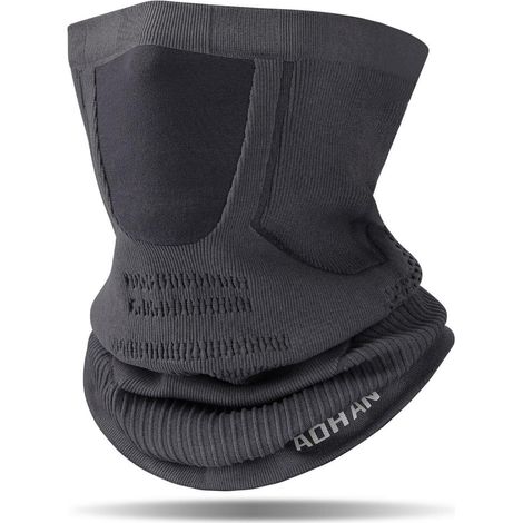 Tour de cou multifonction pour ski, moto, course, gris, respirant et coupe-vent (1/5)