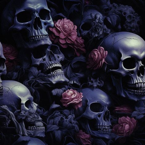 Tela Oxford decorativa para exteriores - Motivo de calavera I DX4475 (1/5)