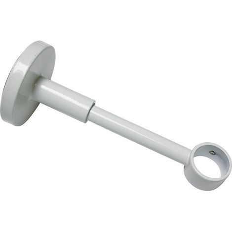 Gardinia 11268 Supporto Chiuso per Asta, Metallo, Bianco, 12x12x0.1 cm (1/4)