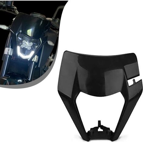 Placa para faro de motocicleta para 125 150 250 300 350 450 500 EXC XCW EXC-F 2017 2018 Dirt Bike Enduro Motocross Supermoto - Negro (1/5)