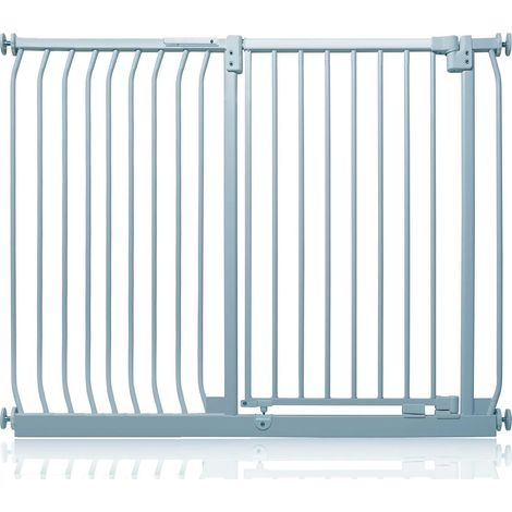 Safetots Extra Tall Elite Safety Gate, 134cm - 143cm, Matt Grey, Extra Tall 96.8cm in Height, Pressure Fit Stair Gate