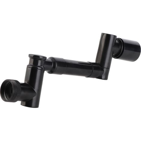 Aireador de grifo metálico giratorio de 1440°, aireador universal para fregaderos de cocina y baño con brazo robótico antisalpicaduras y cabezal rociador giratorio, color negro. (1/4)