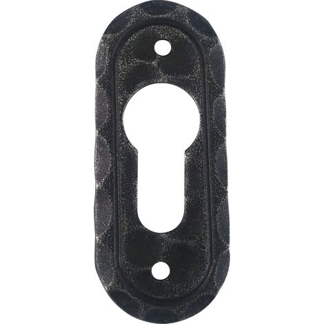 HALCÖ Zylinderrosette SILL - PZ, oval, 30 x 42 mm, verzinkt schwarz passiviert (1/4)