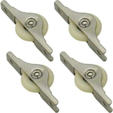 4 poulies de fenêtre à pousser/tirer en nylon, pièces de rechange pour poulie d'usure (1/5)