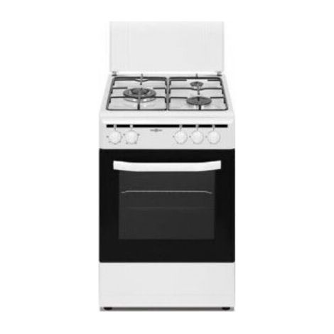 Cuisinière à Gaz Vitrokitchen CB5535BBE Blanc (50 x 55 cm)