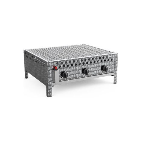 Wurstbräter mit Grillrost 3 Brenner 12 kW,verchromter GR