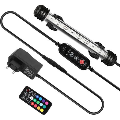 Lampara Led Acuario - Con Temporizador - Función Amanecer/Puesta De Sol - IP68 Resistente Al Agua - Para Acuarios Terrarios Y Decoración - 1 Unidad (1/5)