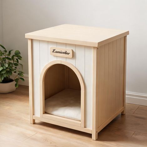 Niche meuble d'appoint en bois massif FSC avec coussin finition (1/5)