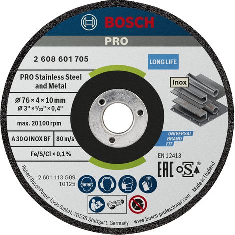 BOSCH 2.608.601.705 (pkt of 2) Expert for Inox 76mm x 4mm x 10mm
