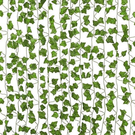 Lierre Artificielle Plantes Guirlande Vigne 12 Pcs 2.4m Exterieur Décoration Pour Célébration, Mariage (1/3)