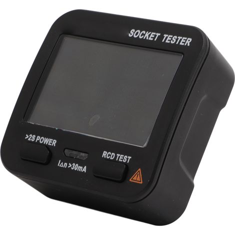 Testeur de prise électrique intelligent avec écran couleur et affichage numérique, détection précise de défauts de coupure de courant, pour usage domestique et industriel, fiche UK. (1/5)