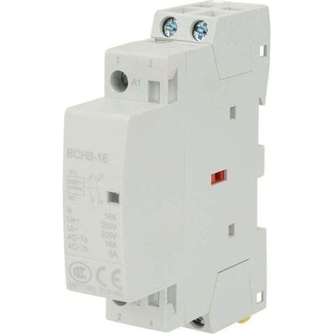 Contacteur Domestique 2P 2NO 16A 230V AC Courant Alternatif DIN Rail 50 60Hz (1/4)