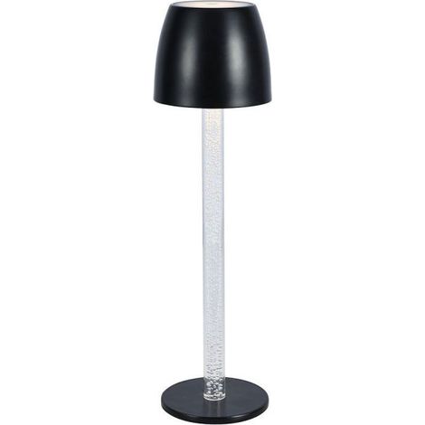 V-TAC Lampada LED da Tavolo 3W Nero e Trasparente Ricaricabile, Touch Dimmerabile Bianco Caldo (1/5)
