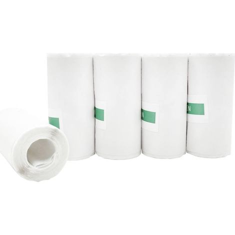 Easypix Rollo de papel térmico para InstantFUN 5 unidades 55601, ancho: 25 mm, color blanco