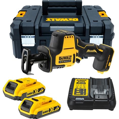 Dewalt DCS369D2 18v XR Sub Compact Brushless Reciprocating Saw - 2x2.0ah Batt (1/4)