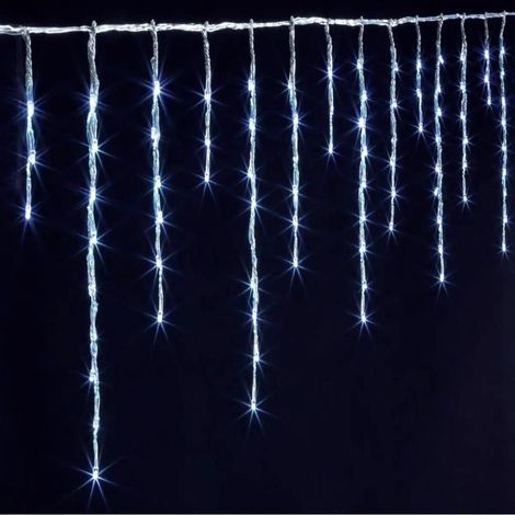 Paris Prix - Rideau Lumineux Led 60 Tombées 6m Blanc Froid