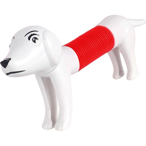 Tubes à pop-corn pour chiens, jouets sensoriels rouges pour chiens anti-stress, à forme changeante, favorisant la motricité fine et l'autisme. (1/5)