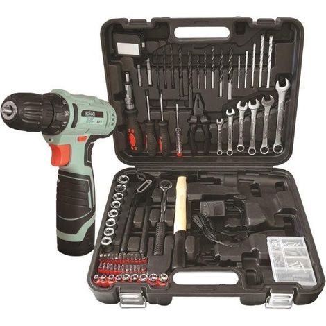 TRAPANO AVVITATORE 12V 1300MAH + 135 ACCESSORI (1/5)
