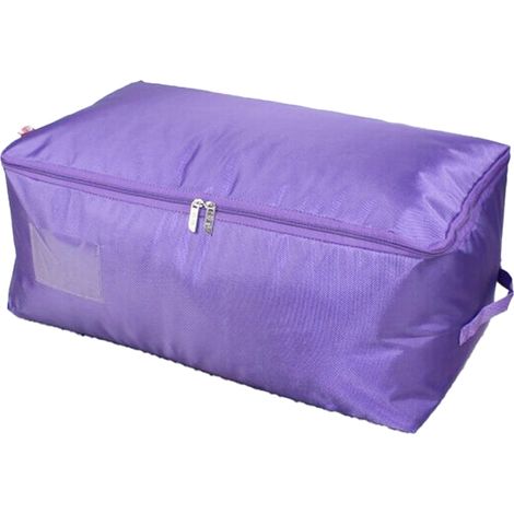 Grand sac de rangement en toile douce pour literie et vêtements, idéal pour la penderie. (1/5)