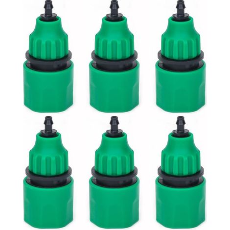 6 raccord pour tuyau d'arrosage, étanche, pour micro-irrigation, diamètre 4 mm / 6,35 mm / 9,5 mm, adapté aux systèmes d'irrigation jardin et agricole (1/5)