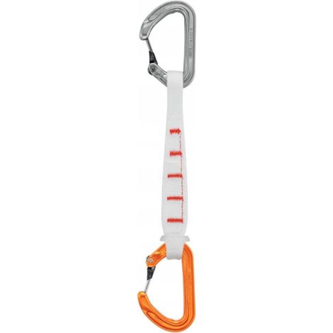 Cinta exprés de escalada Petzl Ange Finesse 17cm, mosquetón de aluminio, cinta de HDPE con costuras de poliamida (1/5)