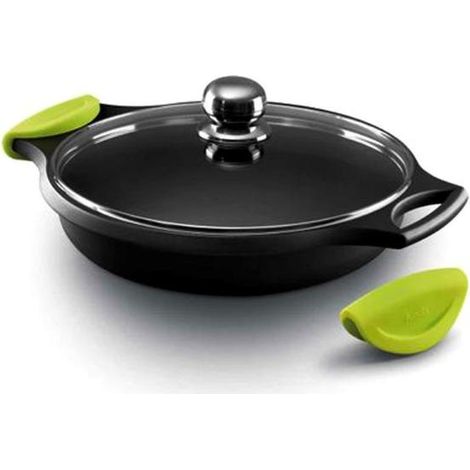 FUNDIX cacerola baja aluminio fundido 28 cm kiwi , Cacerola baja aluminio fundido 28 cm. KiwiMarca FundixLa Cacerola Baja Fundix Castey de 28 cm. con Tapadera de Cristal y