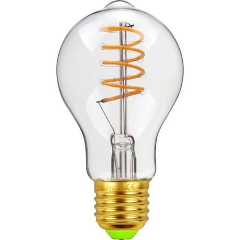 Ampoule Led Style Vintage A60 4 W 220/240 V E27 Ampoule Led À Filament En Spirale Transparent (1/4)