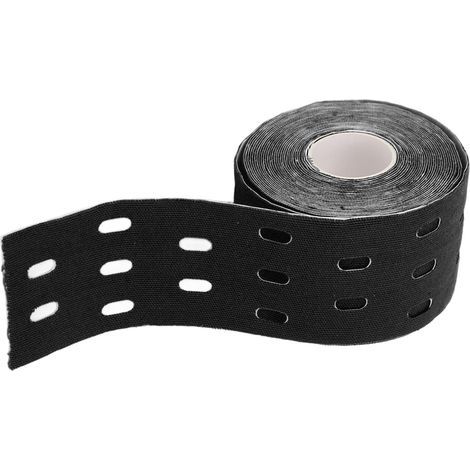 Bandage adhésif élastique perforé pour soutien musculaire, épaule, poignet, cheville, noir (1/5)